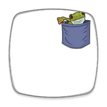 Brusttasche Agalychnis Callidryas Haustier Rotäugig - Viereckiger Kühlschrankmagnet - Weiß - Vorne