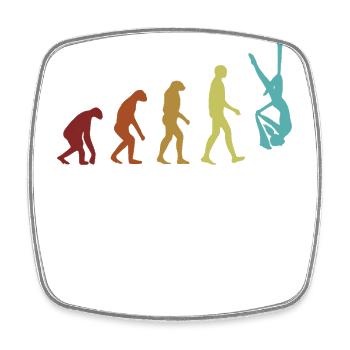 Évolution de la soie aérienne Gymnastique Yoga aérien - Magnet carré - blanc - Devant