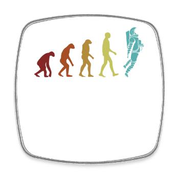 Astronaut Evolution Cosmonaut Spacecraft - Square fridge magnet - white - Front