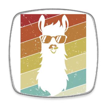 Pako Llama Alpaca Alpaca Breeder Alpaca - Square fridge magnet - white - Front
