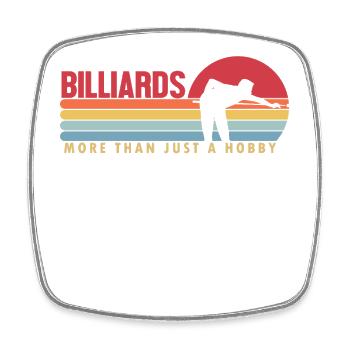 Billard more than a Hobby Billiards Snooker - Viereckiger Kühlschrankmagnet - Weiß - Vorne