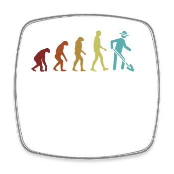 Farmer Evolution Farmer Agriculture Organic Farmer - Square fridge magnet - white - Front