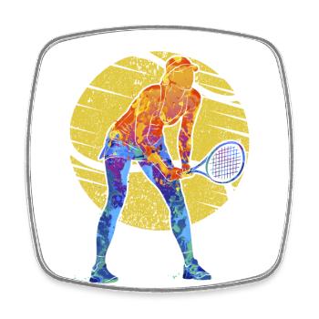 Tennis Coach Tennis Player Tennis Racket Tennis - Square fridge magnet - white - Front