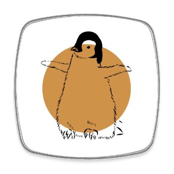 Emperor Penguin Seabird King Penguin Penguin - Square fridge magnet - white - Front