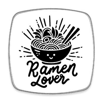 Kawaii-Liebhaber Ramen-Fan - Viereckiger Kühlschrankmagnet - Weiß - Vorne