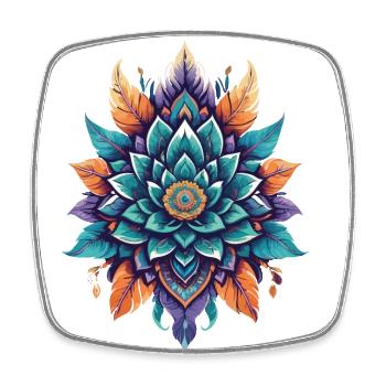 Spirituelle Lotus Lebensblume magische Ästhetik - Viereckiger Kühlschrankmagnet - Weiß - Vorne