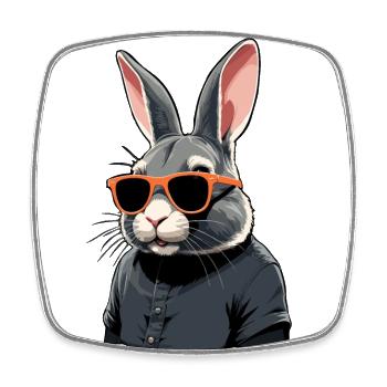 Iconic Dad Bunny Easter Bunny Streetwear Dad - Square fridge magnet - white - Front
