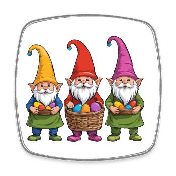 Ostern Nordische Wichtel Gnom Osterhase Zwerge - Viereckiger Kühlschrankmagnet - Weiß - Vorne