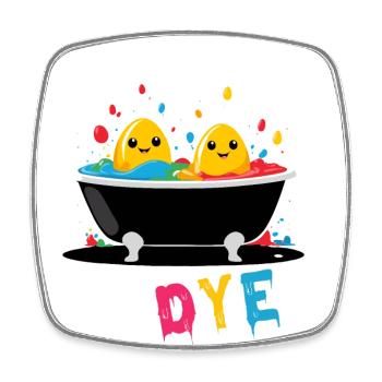 Funny Egg Dyeing Colors for Easter Artist - Square fridge magnet - white - Front