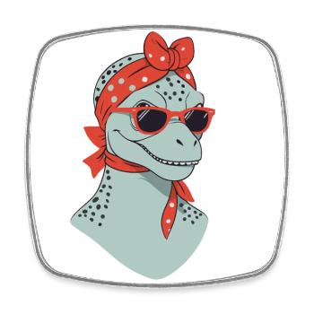 Drôle Dinosaure Maman Cool Dino Femme - Magnet carré - blanc - Devant