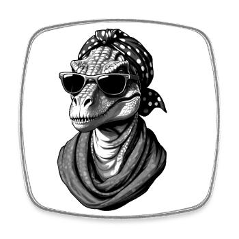 Drôle Dinosaure Maman Cool Dino Femme Style - Magnet carré - blanc - Devant