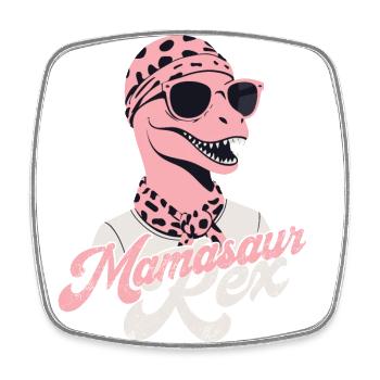 Mamasaur Rex Funny Dinosaur Mother Iconic - Square fridge magnet - white - Front