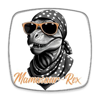Mamasaur Rex drôle dinosaure mère Style - Magnet carré - blanc - Devant
