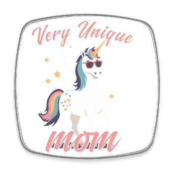 Licorne maman licornes aimant très Unique - Magnet carré - blanc - Devant