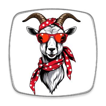 Funny Mom Goat Perfect for Mother's Day - Square fridge magnet - white - Front