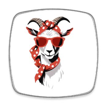 Drôle de maman chèvre parfaite pour la fête des mères - Magnet carré - blanc - Devant