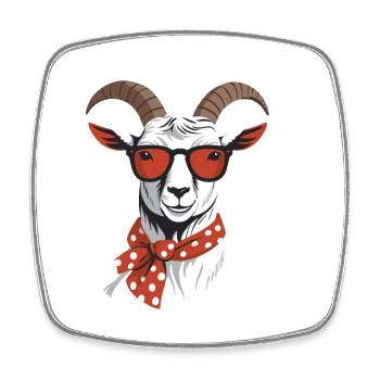 Drôle de maman chèvre parfaite pour la fête des mères - Magnet carré - blanc - Devant