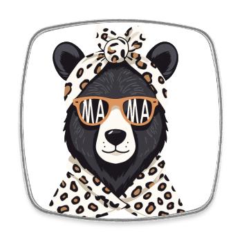 Funny Mama Bear Mother Bear Bear Lover - Square fridge magnet - white - Front