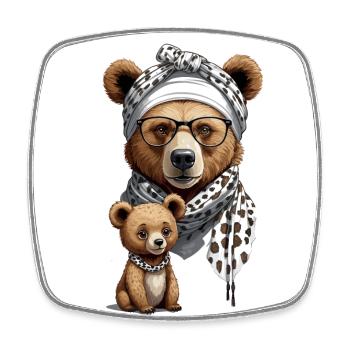 Funny Mama Bear Mother Bear Bear Lover - Square fridge magnet - white - Front