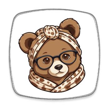 Funny Mama Bear Mother Bear Bear Lover - Square fridge magnet - white - Front