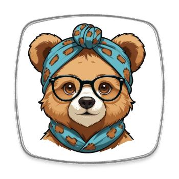 Funny Mama Bear Mother Bear Bear Lover - Square fridge magnet - white - Front