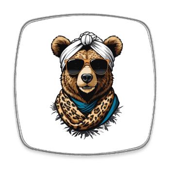 Funny Mama Bear Mother Bear Bear Lover - Square fridge magnet - white - Front