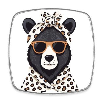 Funny Mama Bear Mother Bear Bear Lover - Square fridge magnet - white - Front