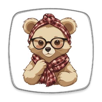 Funny Mama Bear Mother Bear Bear Lover - Square fridge magnet - white - Front