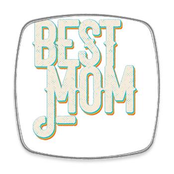 Meilleure maman fière maman drôle maman design - Magnet carré - blanc - Devant
