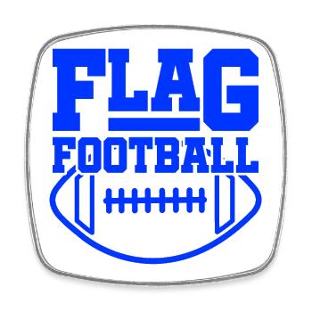 Flag Football - Magnet carré - blanc - Devant