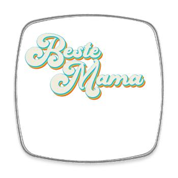 Meilleure maman fière maman drôle maman design - Magnet carré - blanc - Devant