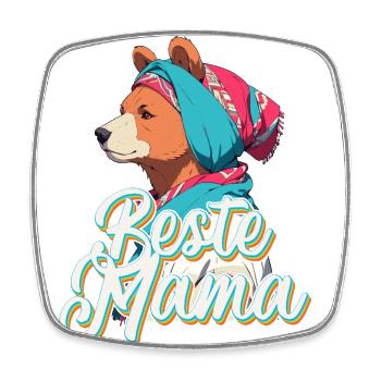 Meilleurs points forts du design de la fête des mères drôle de maman - Magnet carré - blanc - Devant