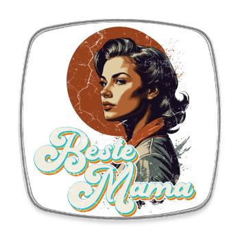 Beste Mama Stolze Mutter Lustige Mutti - Viereckiger Kühlschrankmagnet - Weiß - Vorne