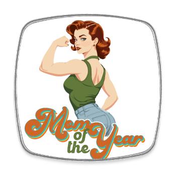 Mère de l’année Fière du meilleur design de maman - Magnet carré - blanc - Devant