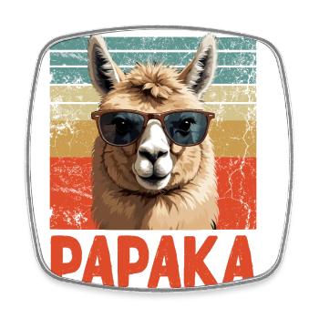 Drôle de père Papaka Style parfait - Magnet carré - blanc - Devant