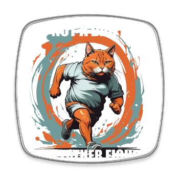 Humorous Father Saying Father Figurine Funny Dad - Square fridge magnet - white - Front