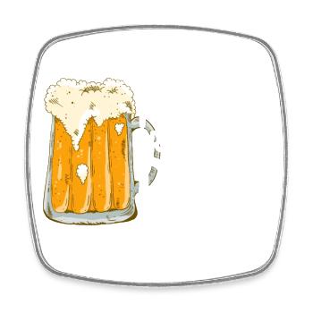 Papa a besoin de bière Drôle de père Style de fête des pères - Magnet carré - blanc - Devant