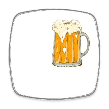 Dad Needs Beer Funny Father Father's Day Style - Square fridge magnet - white - Front