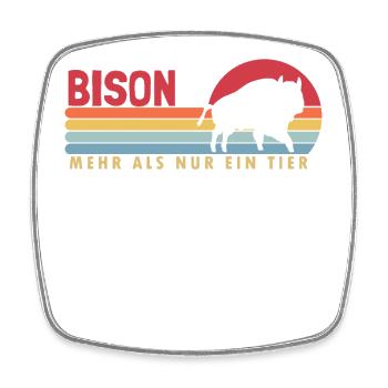 Bison mehr als ein Tier Buffalo Bovinae American - Magnet carré - blanc - Devant