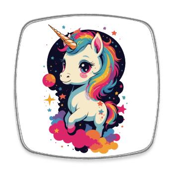 Great fantasy design for unicorn lovers - Square fridge magnet - white - Front