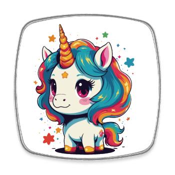 Einhorn Liebhaber Design Lustige Einhörner - Viereckiger Kühlschrankmagnet - Weiß - Vorne