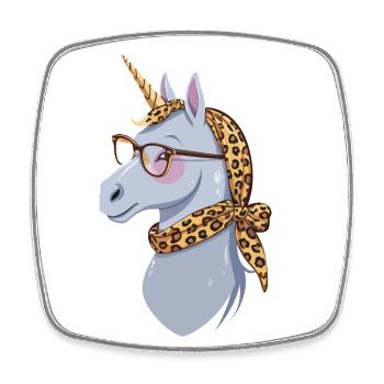 Licorne Maman Drôle Maman Fête des Mères Licornes - Magnet carré - blanc - Devant