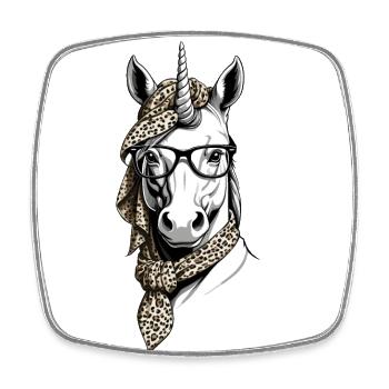 Licorne Maman Drôle Maman Licorne Élégante Femme - Magnet carré - blanc - Devant