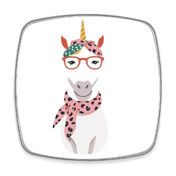 Maman Licorne Maman Drôle Maman Fête des Mères - Magnet carré - blanc - Devant
