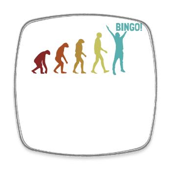 Bingo Evolution Professioneller Anrufer Daubers Bingo - Viereckiger Kühlschrankmagnet - Weiß - Vorne
