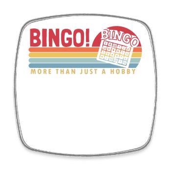 Le bingo plus qu’un Hobby Caller Daubers - Magnet carré - blanc - Devant