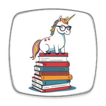 Unicorn Fantasy Stories Cute Unicorn - Square fridge magnet - white - Front