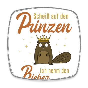 Ich nehm den Bieber North American Eurasian Beaver - Viereckiger Kühlschrankmagnet - Weiß - Vorne