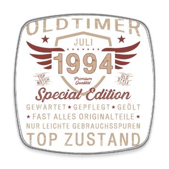 30th Birthday Classic Car July 1994 Vintage 1994 - Square fridge magnet - white - Front