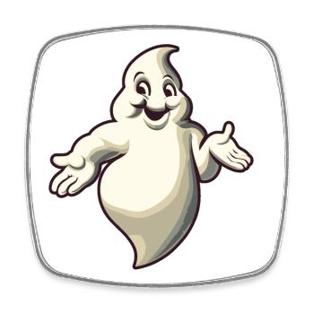 Drôle Vintage Ghost Ne Sait Rien Halloween - Magnet carré - blanc - Devant